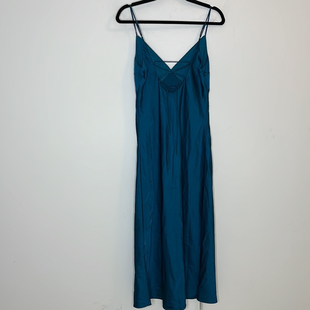 NWT Abercrombie & Fitch Lace Up Back Slip Midi Dress Size M - Picture 5 of 6
